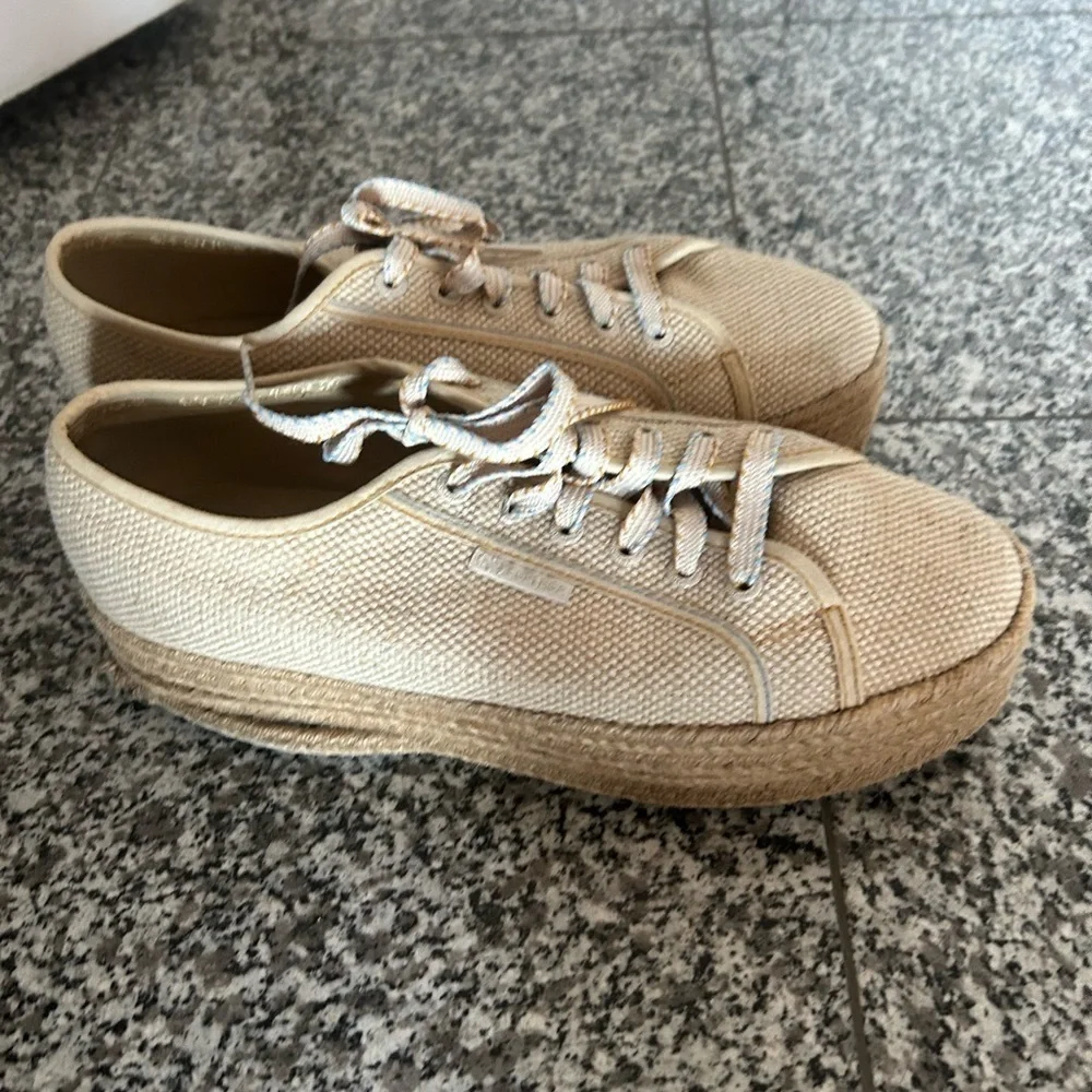 Sugerpga Espadrille Lace Up Flatforms Size 10.5